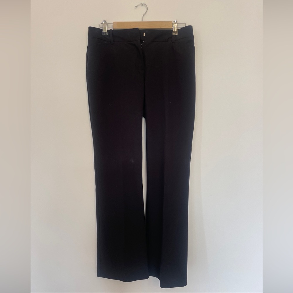 Worthington Perfect Trouser Black Wide Leg Dress Pants Size 6 EUC